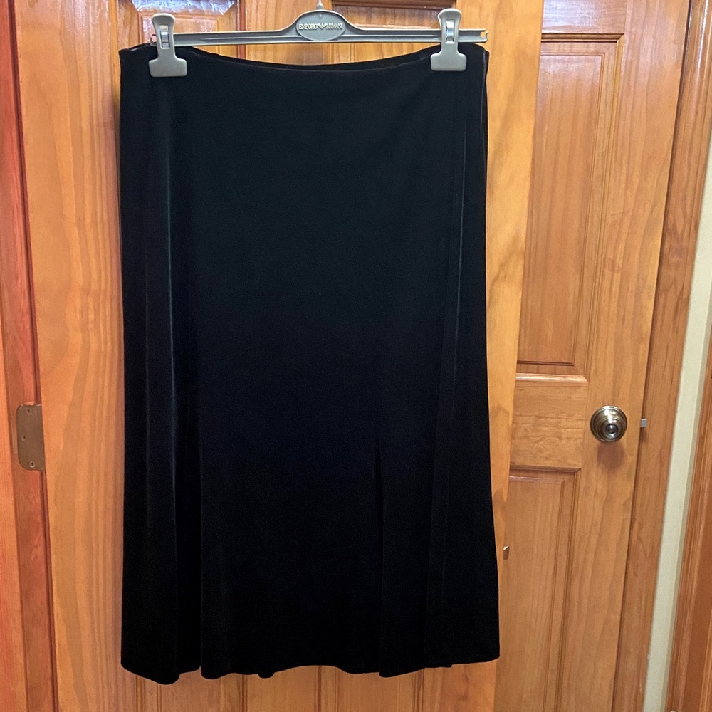 Jones New York Black Velvet Maxi Skirt